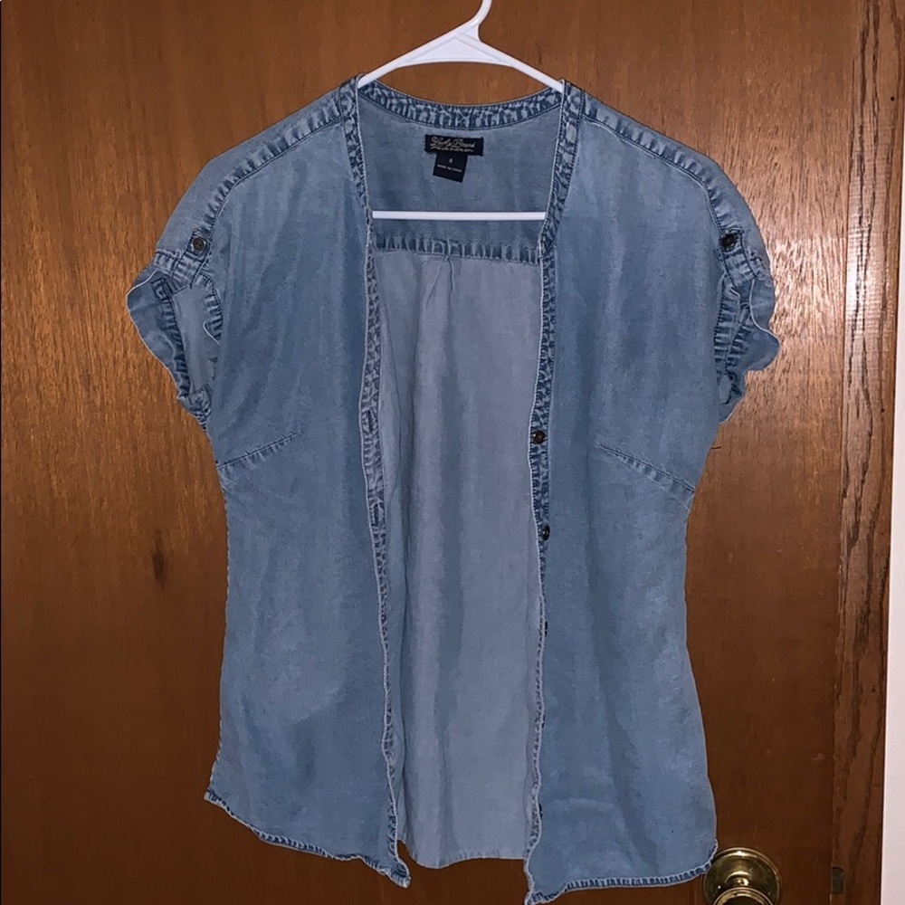 Lucky Brand Jean button up short sleeve